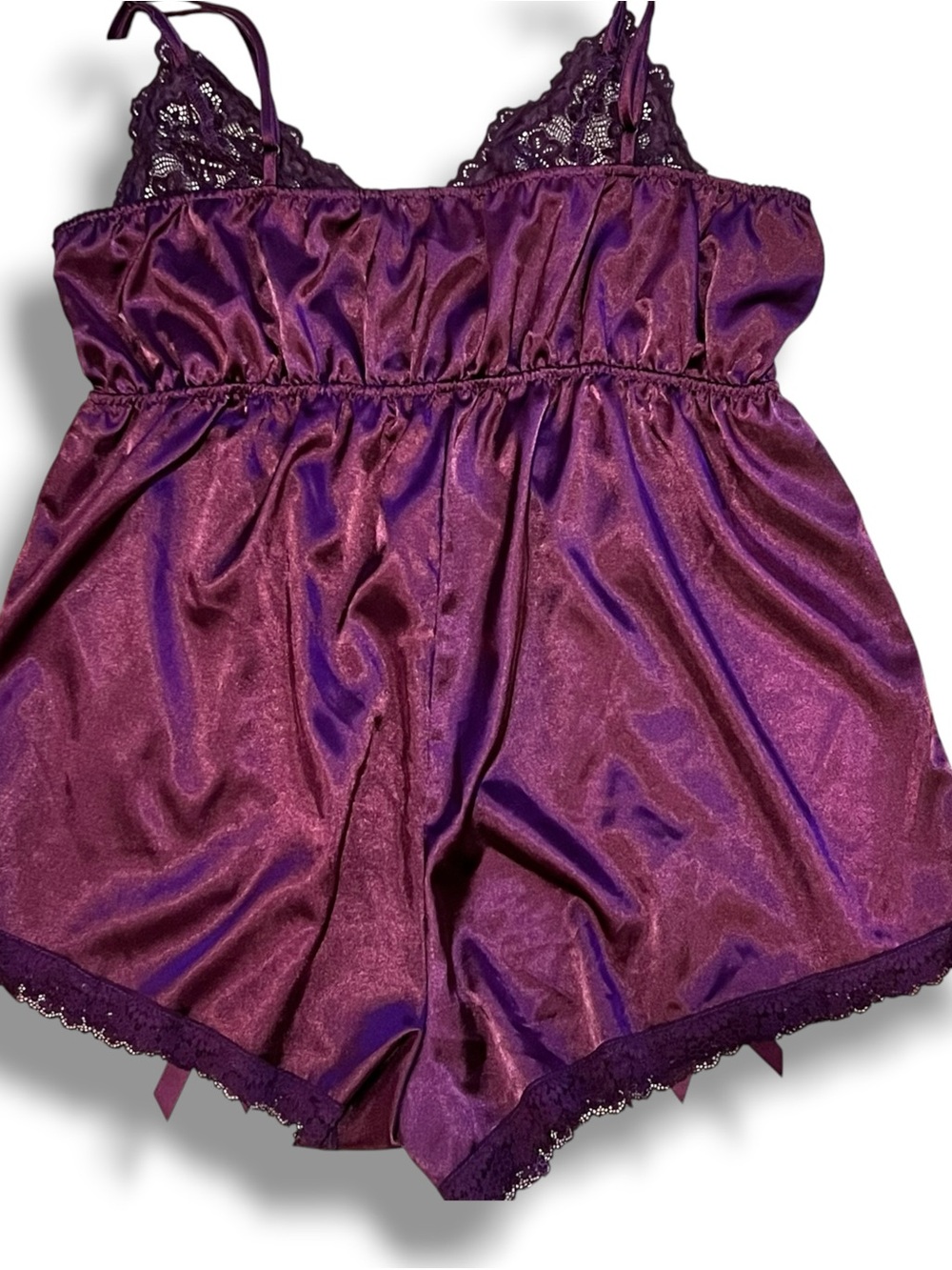 Sexy Bodysuit Playsuit Teddy Romper Lingerie Purple Plus Size 3XL C-9 - Picture 2 of 9